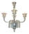 French Heavy Cut Glass Chandelier, circa 1940s For Sale