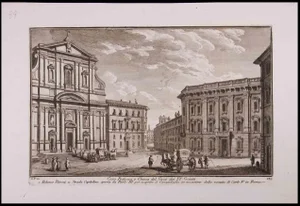 Giuseppe Vasi, Palazzo Rospigliosi, Etching, Late 18th Century