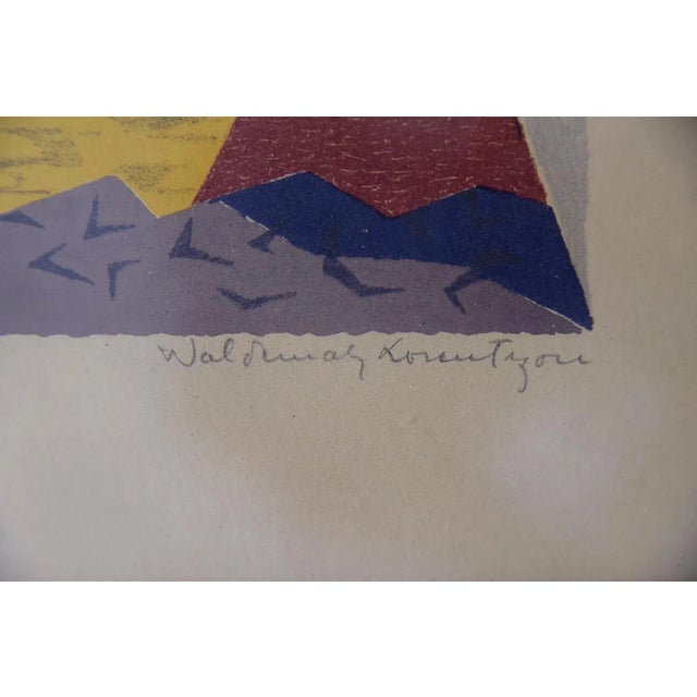 1950s Båtparad, Color Lithograph by Waldemar Lorentzon, 1953 For Sale - Image 5 of 6