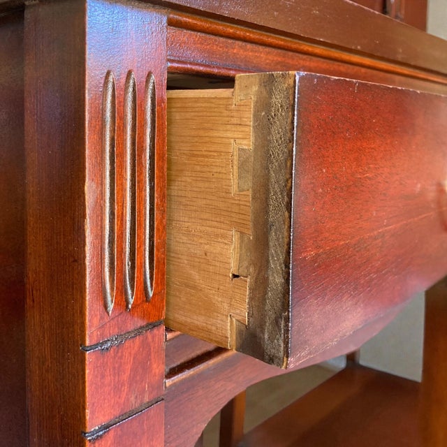 Rare Pair of Federal Mahogany Nightstands | Petite Vintage Bedside Tables For Sale - Image 9 of 10