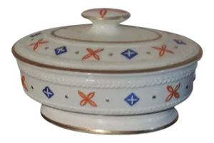 19th Century English Victorian Porcelain Three Part Soap Dish