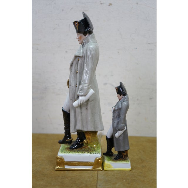 Early 20th Century Antique German Scheibe Alsbach Kister KPM Napoleon Porcelain Figurines 6" & 10" For Sale - Image 5 of 13