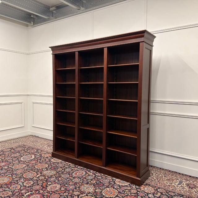 Classic English Open Bookcase For Sale - Image 3 of 13