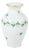 20th Century Porcelain Vase with Green Leaf Decoration by Herend, Hungary For Sale