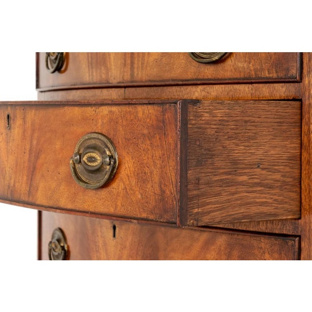 Wood Regency Style Bow Front Chest of Drawers, 1920s For Sale - Image 7 of 10