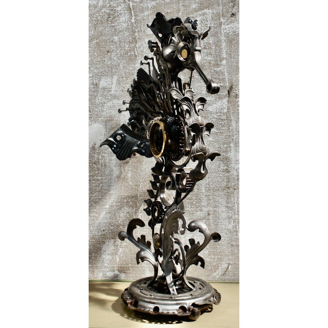 Simon Smith, Custom Steampunk Seahorse Sculpture, 1950, Mixed Media For Sale - Image 11 of 12