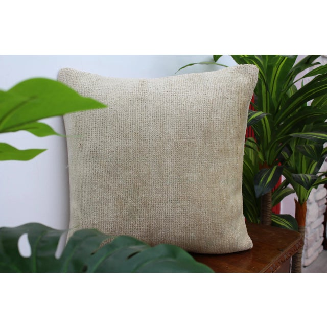 Beige Turkish Decorative Pillow Cover - 20"x20" For Sale - Image 8 of 10