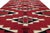 Modern Navajo Style Southwest Wool Rug - Crimson Red & Geometric Diamond Motif For Sale In New York - Image 6 of 12