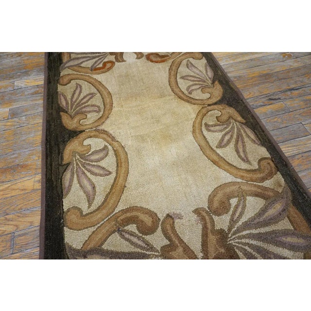 Folk Art Antique American Hooked Rug For Sale - Image 3 of 9