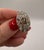Victorian Antique Art Deco 14k White Gold Old European Halo Diamond Ring, Size 6.5 For Sale - Image 3 of 12