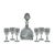 Italian Crystal Decanter and Glasses Set, Set of 7 For Sale