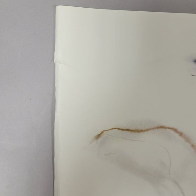 Early 21st Century Watercolor on Paper Painting of Giraffe Head, Artist Signed For Sale - Image 5 of 5