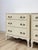Vintage Pair of Chests French Provincial White 3 Drawer Cabriole Leg Nightstands For Sale - Image 4 of 18