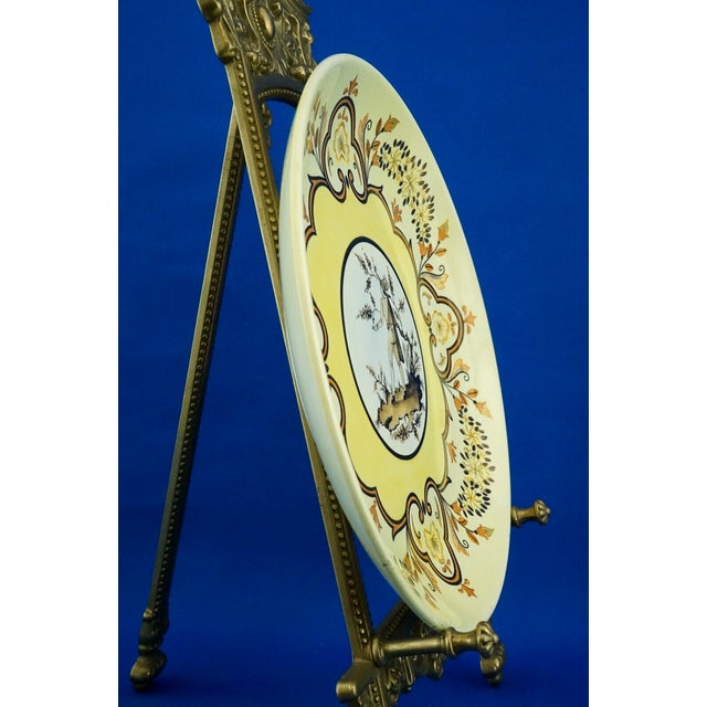 Large 20th Century Art Deco Ceramic Plate from CIA MANNA Turin, Italy, 1930s For Sale - Image 4 of 17