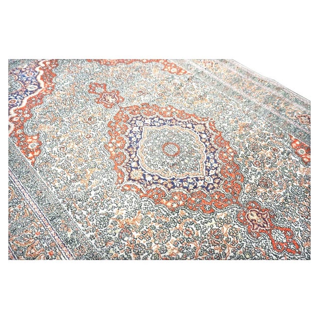 Vintage Sino-Persian Hereke Silk 3x5 Ivory, Red & Purple Handmade Area Rug #1144265 For Sale - Image 11 of 16