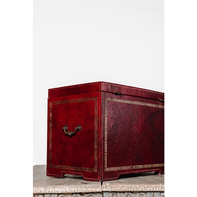 Antique French Leather Écritoire, Traveling Secretary For Sale - Image 4 of 16