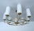 1960s Large Vintage Italian Glass and Brass Chandelier, 1950s For Sale - Image 5 of 18