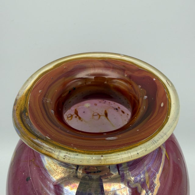 Handmade Iridescent Peacock Glass Vases from Eisch, 1970s, Set of 2 For Sale - Image 11 of 15