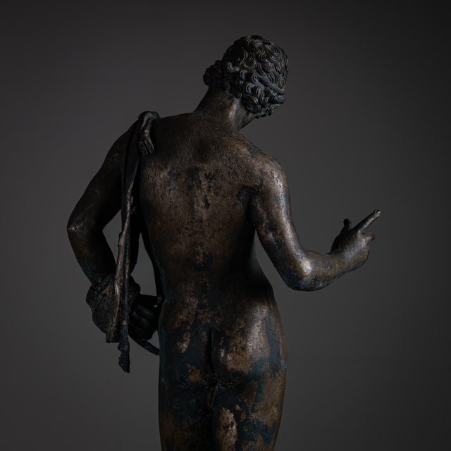 Bronze of Narcissus after the Antique, 20th Century For Sale - Image 9 of 18