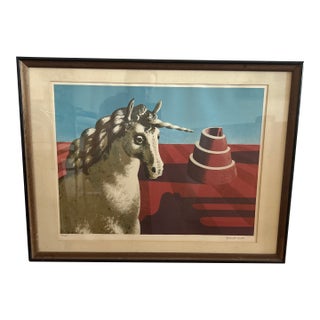 Original Vintage Gerhard Wind Serigraph 1980 For Sale