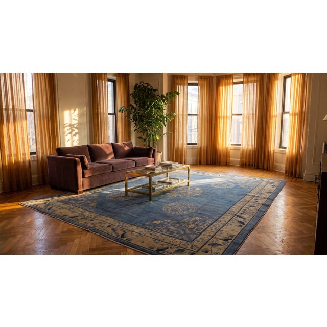 Antique Chinese Silk Rug 8' 2" x 9' 4" For Sale - Image 9 of 9