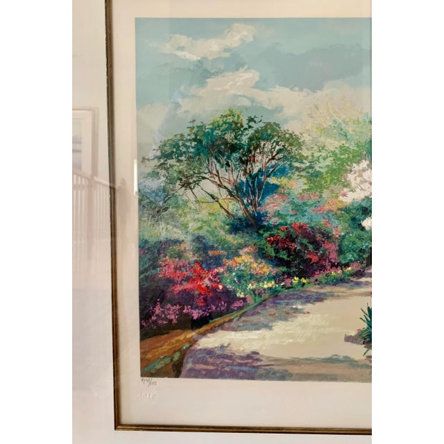 1990s "Spring Magnolia Blossoms" Mark King Limited Edition Numbered Serigraph, Framed For Sale - Image 9 of 12