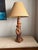 Vintage Gnome Chalkware Lamp Signed O’Neil The gnome stands about 21 inches tall, and the shade adds another 12 inches to...