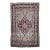 19th Century Persian Kerman Lavar Area Rug, Handwoven Floral Pattern, Ivory & Red, 5’ X 8’ For Sale
