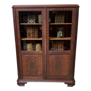 Vintage Art Deco Bookcase, 1925 For Sale