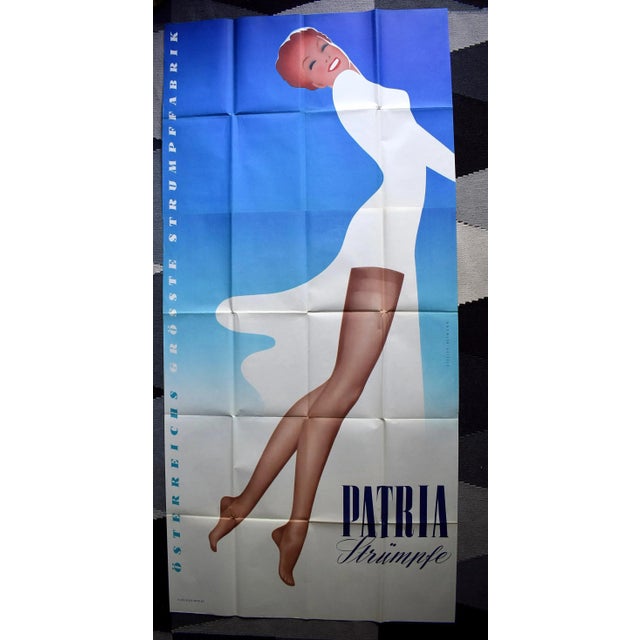 Mid-Century Paper Poster by Walter Hofmann for Piller Karl, 1954, in Flawless conditions. Designed 1950 to 1959