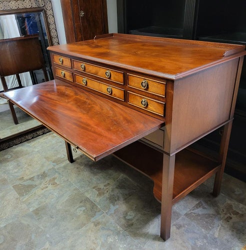 English Mahogany Silverware Server Chest Buffet by Bevan Funnell
