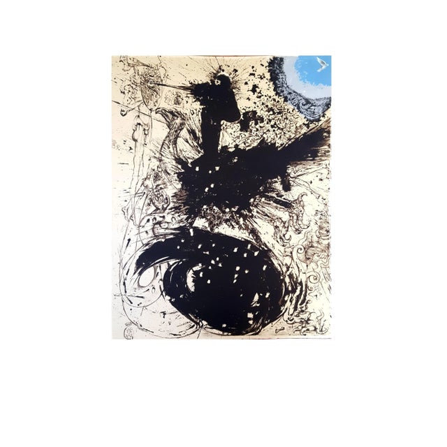 Black Salvador Dali - Don Quichotte - Original Lithograph 1957 For Sale - Image 8 of 8