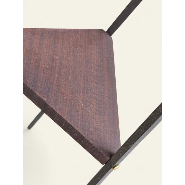 Vintage Standing Ashtray with Teak Shelf, 1960s For Sale - Image 6 of 11