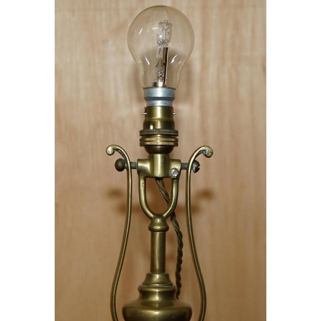 Exquisite original circa 1925 Antique Brass Gimbal Ships Master Suite wall or table lamp in fully restored condition A...