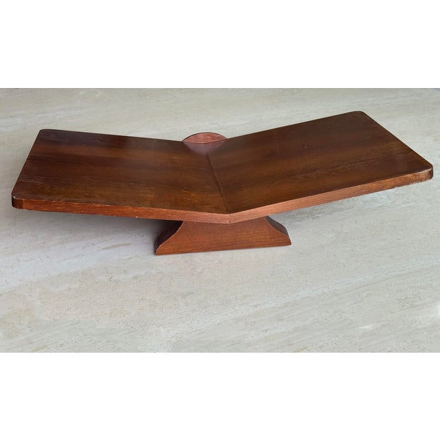 Vintage Wood Coffee Table Bookstand - Mid-Century Modern For Sale - Image 4 of 5