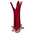 1980s Modernist Red Sommerso Murano Glass Tall Vase by Seguso For Sale - Image 10 of 10