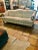Vintage Camel Back Sofa With Wood Trim and New Upholstery For Sale - Image 13 of 13