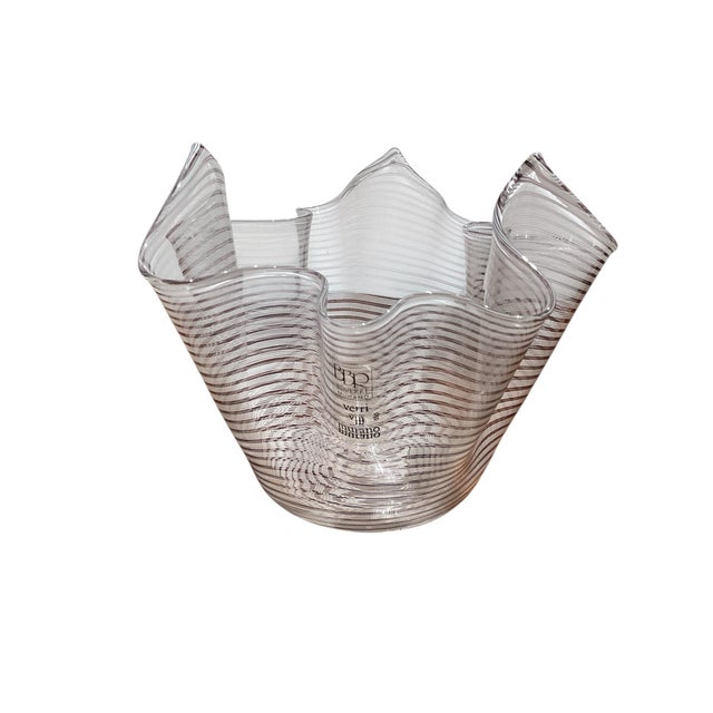 Murano Glass Handkerchief Vase from Bibierre, 1970s For Sale - Image 10 of 10