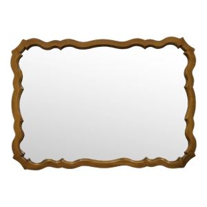 Drexel Furniture Solid Cherry Country French Provincial 49″ Scalloped Dresser / Wall Mirror
