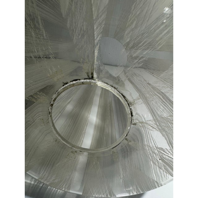 1960s Teak Modeline Style Table Lamp With Western Germany Glass Shade For Sale - Image 10 of 12