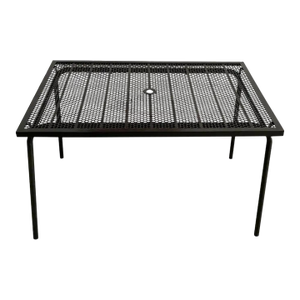 Mid 20th Century French Perforated Steel Garden Table by Rene Malaval, 1950s–1979s, Attributed
