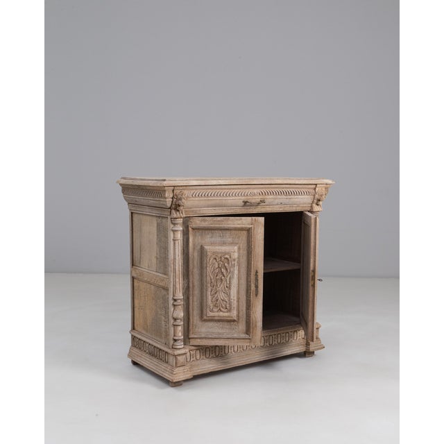 Wood 1900s Belgian Louis XIII Carved Oak Buffet For Sale - Image 7 of 18