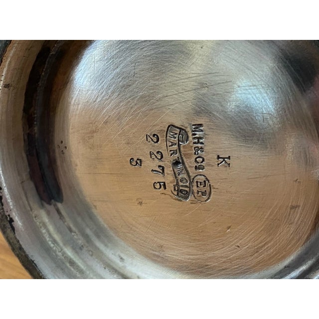 Antique Matching Tall Silver Coffee and Mocha Serving Pitchers With Black Handles- Set of 2 For Sale In Baltimore - Image 6 of 13