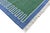 Handmade Cotton Vegetable Dyed Rug, Forest Green, White and Blue Zig Zag Striped Dhurrie-8'x10' For Sale - Image 10 of 12