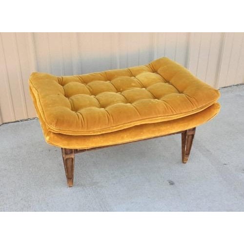Hi, vintage mid century orange ottoman, goes with Castro Convertibles Arden chair. Measures 29” x 20” x 16” high....