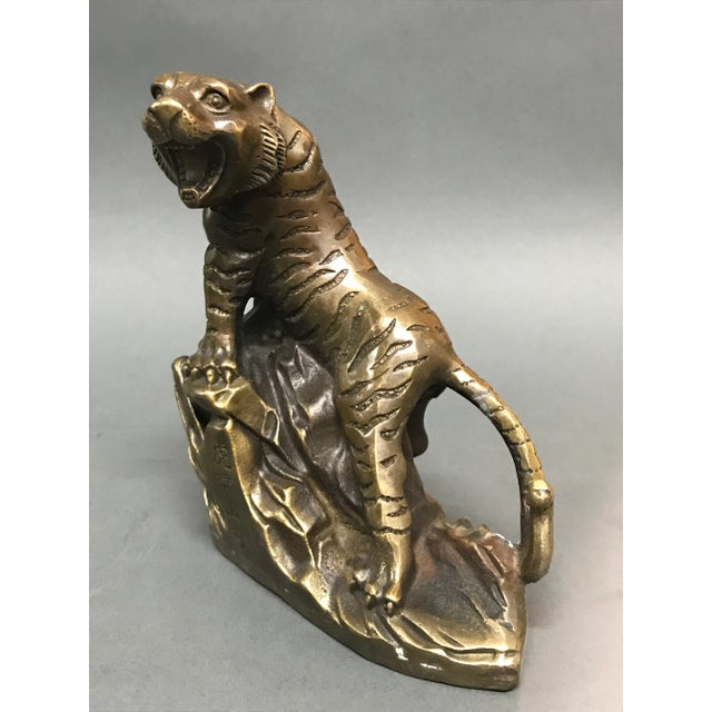2010s Chinese Bronze Lucky Charm Tiger For Sale - Image 5 of 8