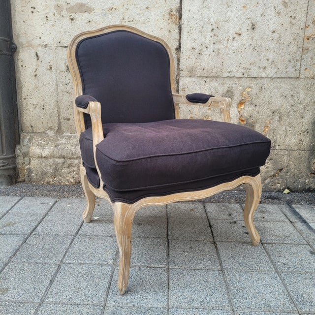 19th Century Louis XV Provençal Queens Chair in Oak and Upholstery, France For Sale - Image 18 of 18