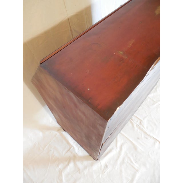 Brown Signed Pennsylvania 1836 Cherry Slant Front Desk For Sale - Image 8 of 11