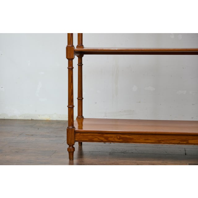 Wood English Regency Pine Etagere, Early 19th Century, Four Shelves, Turned Supports For Sale - Image 7 of 12