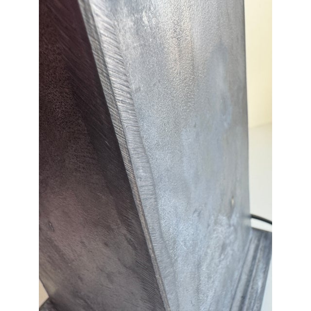 Mid 20th Century Pair of Imposing Vintage French Zinc Column Lamps For Sale In New York - Image 6 of 13